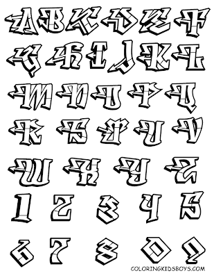 funny coloring pages. Graffiti Letters Coloring Page