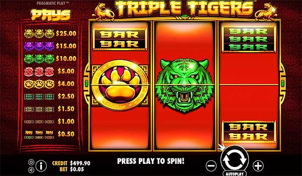 Main Gratis Slot Indonesia - Triple Tigers (Pragmatic Play)