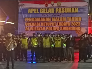 Polres Sumedang Laksanakan Apel Gelar Pasukan Dalam Rangka Pengamanan Malam Takbir Idul Fitri 1433H