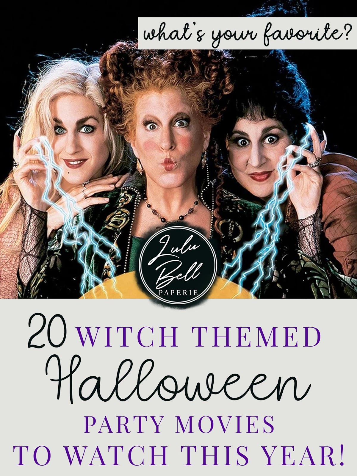 Top 20 Witch Themed  Halloween  Party Movies  LuluBell 