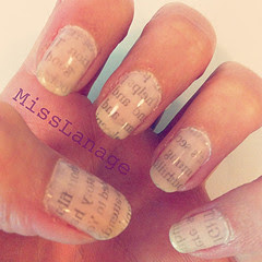 Newspaper Nail Art