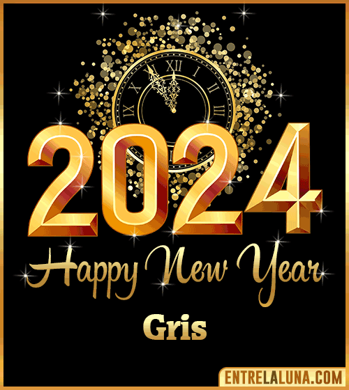 Happy New Year 2024 wishes gif Gris
