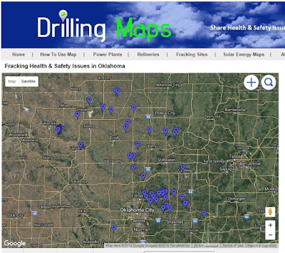 Map of 3.0+ Earthquakes in Oklahoma Since 2010