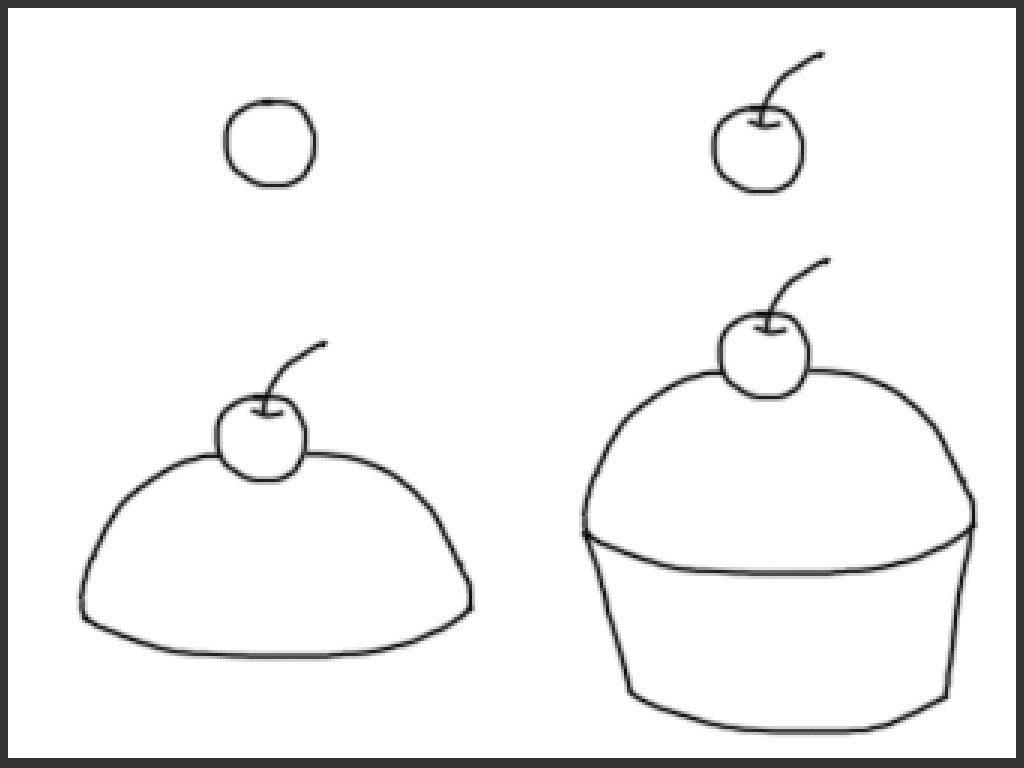 Weirdo in Pink: Tutorial : How to Draw a Cupcake