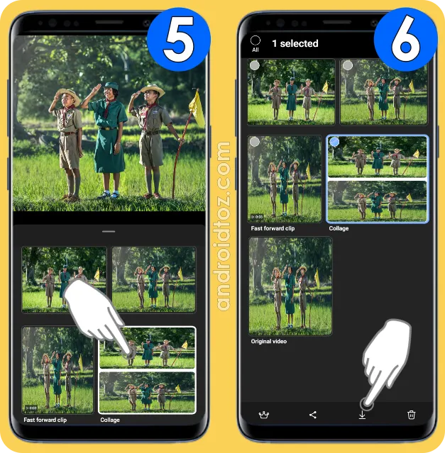 Steps to Create Collages using Single Take in Camera App (3)