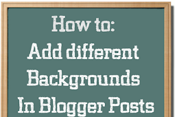 How to Add Different Background Color or Image in Each Blogger Post