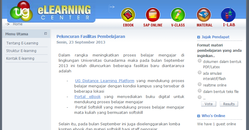 Serba Curat Curet eL: Contoh Web E-Learning