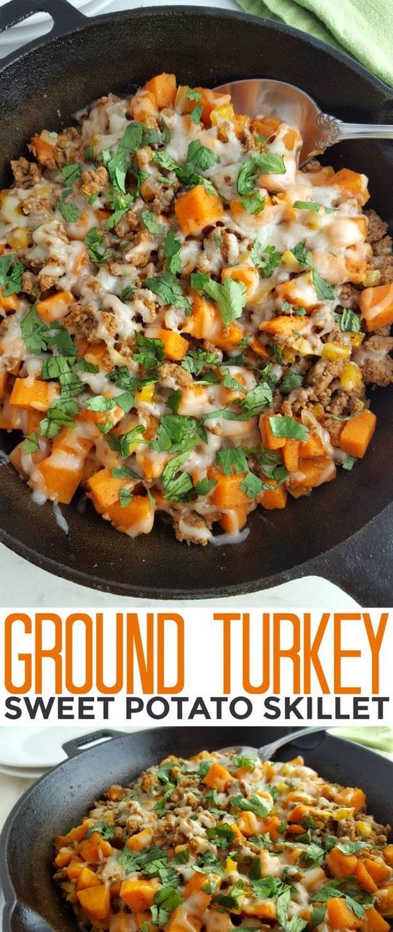 Ground Turkey Sweet Potato Skillet