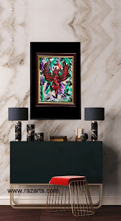 reiki phoenix feng shui painting