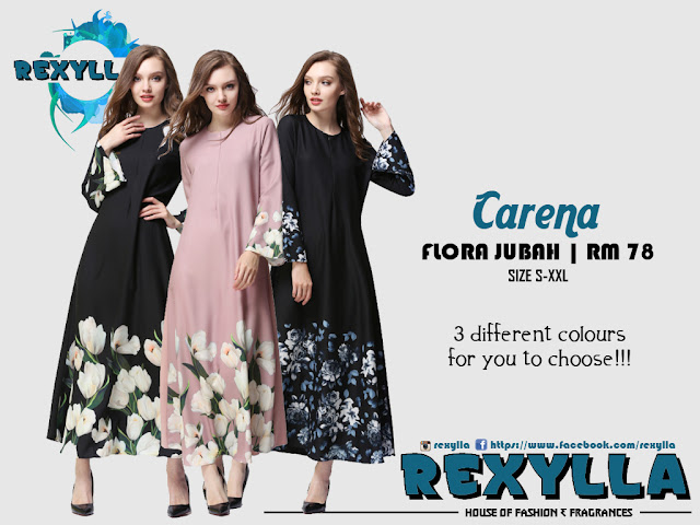 rexylla, flora jubah, trumpet jubah, flora trumpet jubah, carena collection