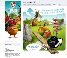 Page Facebook oasis avant la Timeline (landing page)