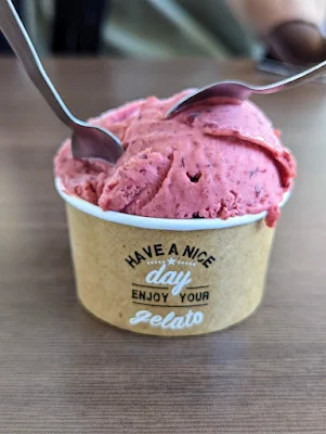 Cherry ice cream in Castelo Branco Portugal