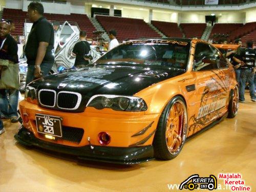 Orange concept on BMW 3 series with M3 design body kit