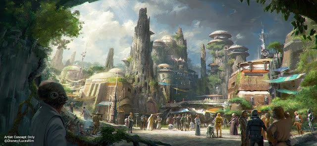 Concept art for Star Wars Land