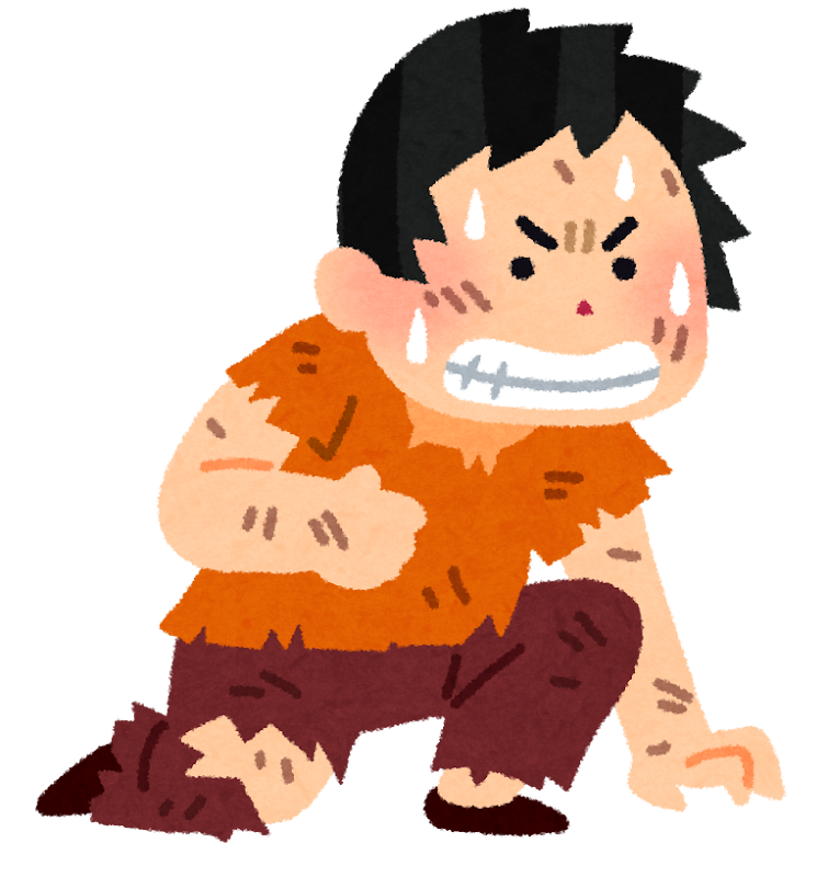 くじけず立ち上がる人のイラスト 男性 かわいいフリー素材集 いらすとや
