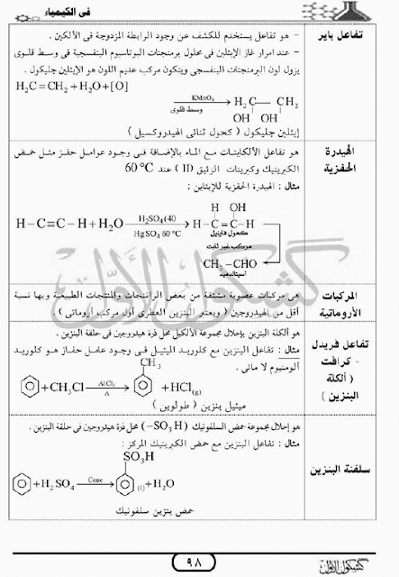 مراجعة نهائية كيمياء للثانوية العامة لعام 2024