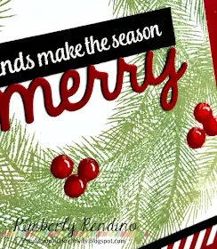 Sunny Studio Stamps: Holiday Style & Merry Sentiments Christmas Card by Kimberly Rendino.