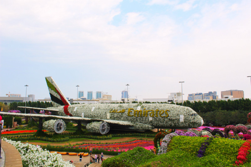 Emirates Plane in Dubai Miracle Garden