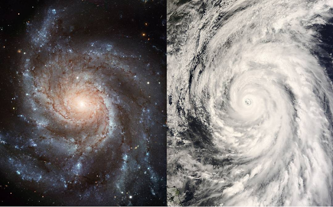 Incrível comparação entre Galáxias e Tufões!