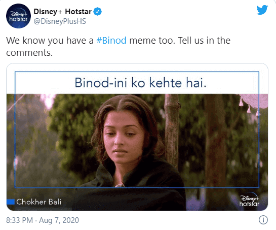 Disney + Hotstar Tweet