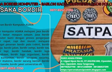 Bordir Kaos/Kaos/Handuk Cipondoh - Asaka Bordir
