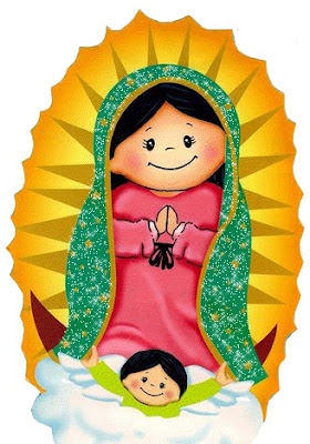 Dibujo de la Virgen de Guadalupe o Nuestra Señora de Guadalupe