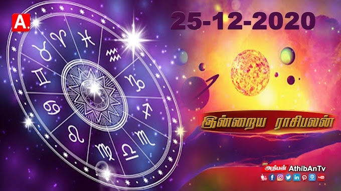 Today Rasi Palan : இன்றைய ராசி பலன்கள் (25 டிசம்பர் 2020)