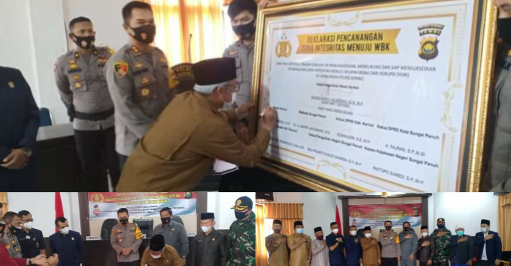 Pencanangan Zona Integritas WBK dan WBBM Polres Kerinci Dihadiri Wabup Ami Taher 