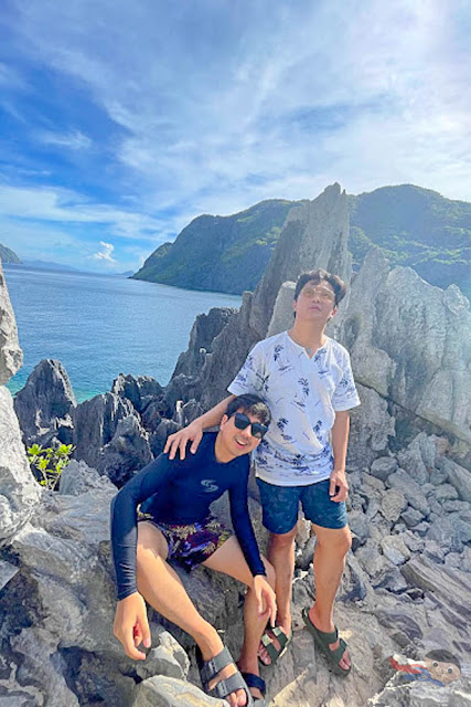 Taking photos in Matinloc Shrine, El Nido, Palawan