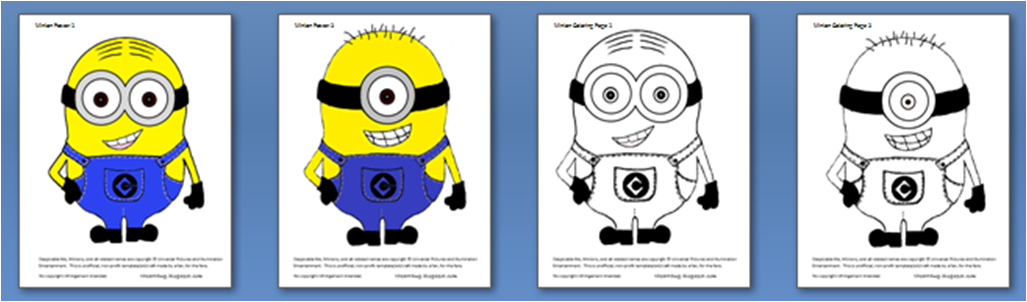Download the art bug: Free Minion Themed Party Printables