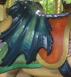 colorful saddle on carousel horse at Columbus Zoo