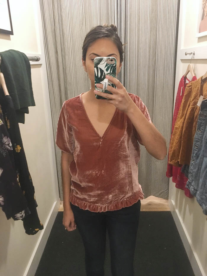 Madewell fitting room try on