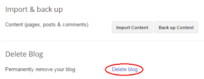 how to delete a blogger blog permanantly