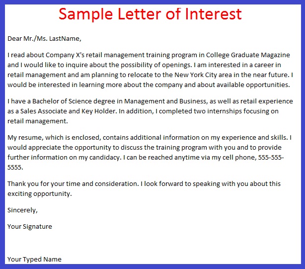 job application letter example: October 2012