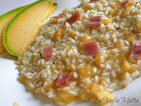 Risotto con melone e jamon serrano