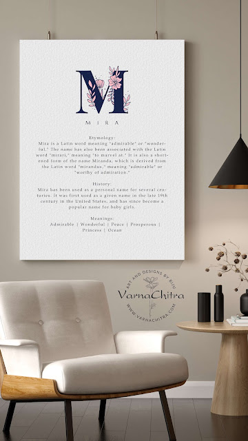 Name Story Poster as an Excellent Unique Personalized Gift for Birthdays, Anniversaries or any other occasion by Biju Varnachitra