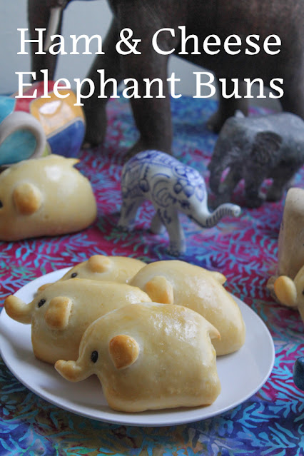 Food Lust People Love: Children and adults alike will love these soft ham and cheese elephant rolls. They are cute AND tasty! I mean really. Look at their golden ears and currant eyes!