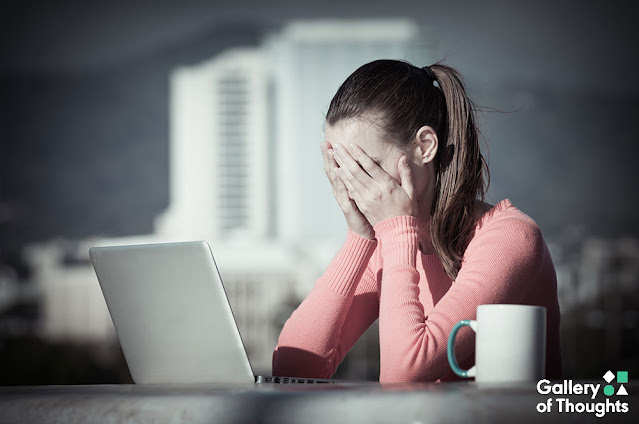 Woman feeling stress