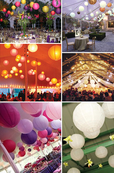 Lanterns are in Having an array of your weddings colors shown with lanterns