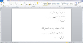 cara menulis arab pada MS word 