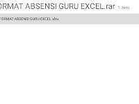 Download Contoh Format Daftar Absensi Guru