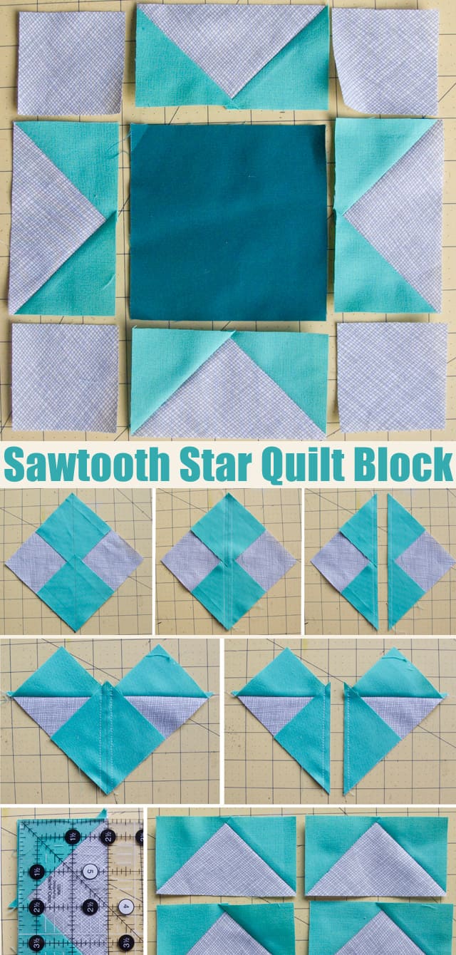 Sawtooth Star Quilt Block Tutorial