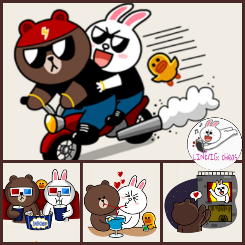 chieas blog Sticker LINE  Brown and Cony 