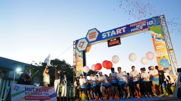 Run Race 10 K Pekan Sehat PT Timah Tbk, Jadi Ajang Pemanasan Para Atlet untuk Berlaga di Porprov Babel