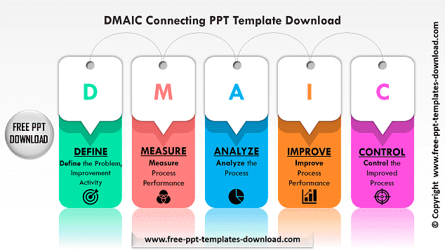 DMAIC Connecting PPT Template Download