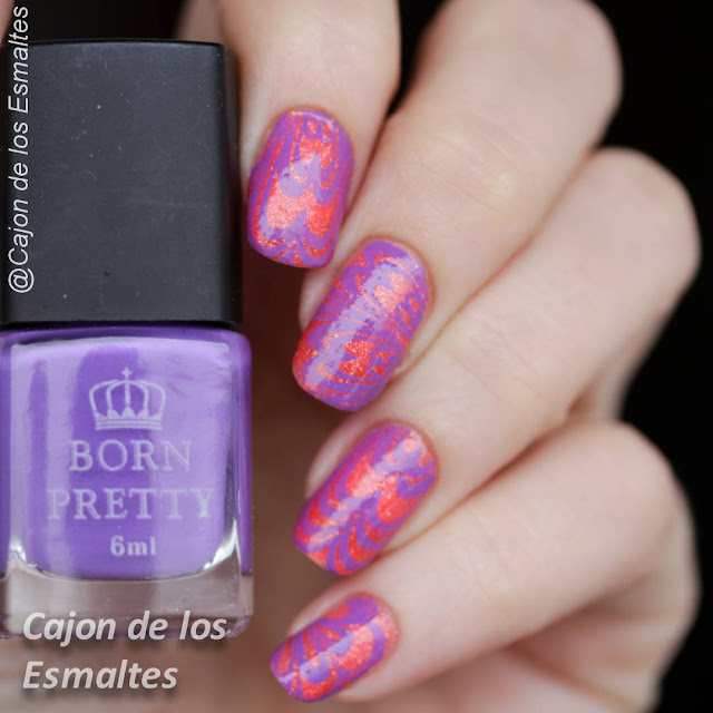 Uñas de Halloween - Violeta y naranja 