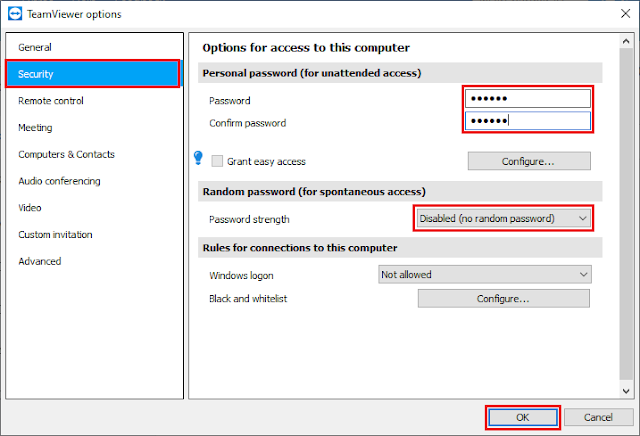 Cara Setting Teamviewer agar Password Tidak Berubah