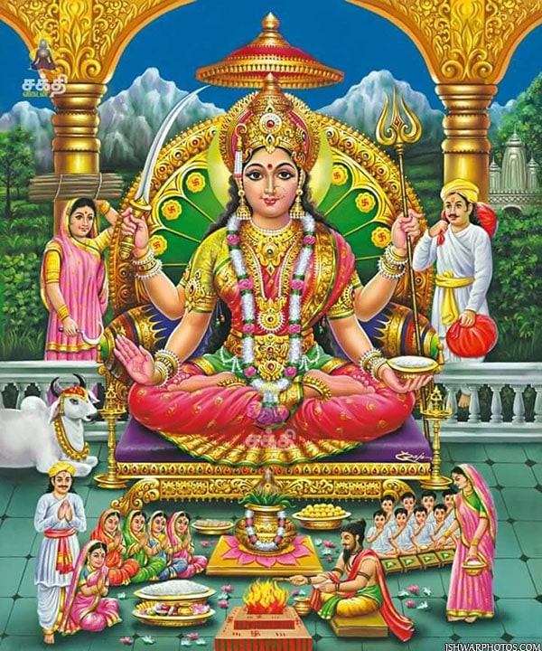 Garuda Photos - Goddess Santoshi Mata ki Photo Frame; Jai; Santhoshi;  Santoshi; Mata; maatha; Maataa; Matha; Maa; Ma; Devi; Amman; God; Photos;  Frames; For; Pooja; Puja; Room; (Small 9x7 Icnh) : Amazon.in: