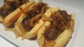 Comfort Food Chef Beer Brats with Caramelized Onions 
