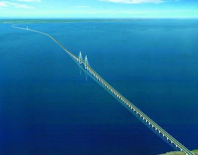 Hangzhou Bay bridge Zhejiang Bangunan bangunan Spektakuler Hasil  Kejeniusan Manusia